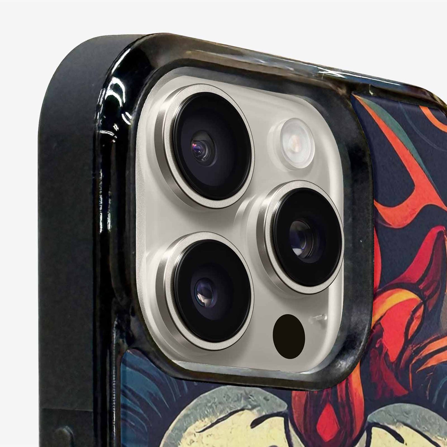 iPhone 16 Pro Max Case — Evil Circus Heads Faces Overlapping Patterns, Custom Made Phone Cover