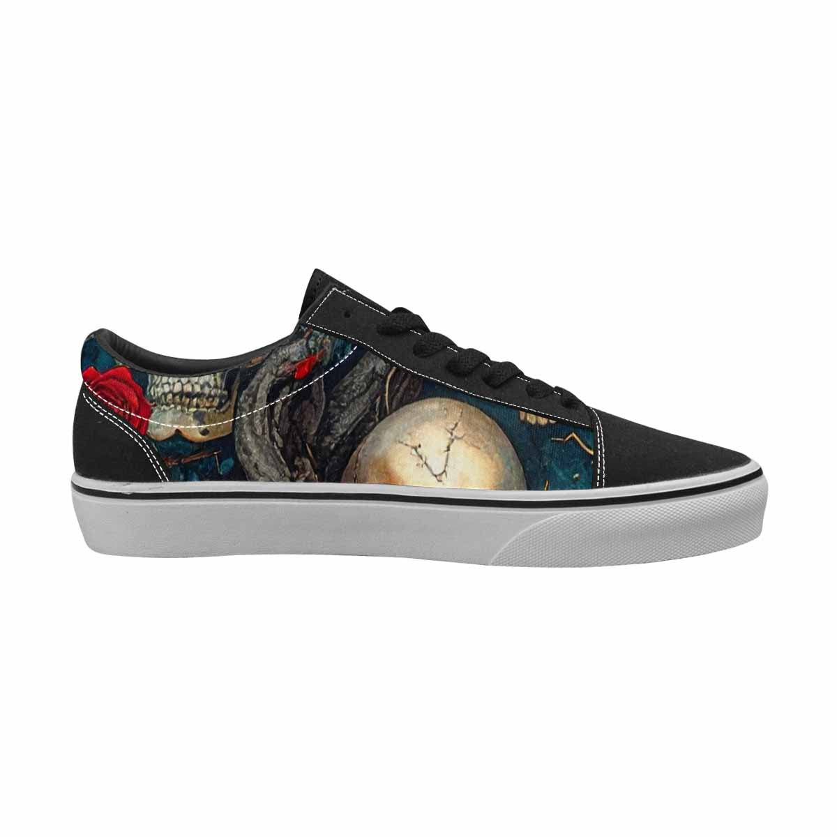 WOMEN'S More Overlapping Ontop Each Lace-Up Canvas Wallpaper Art Sneakers