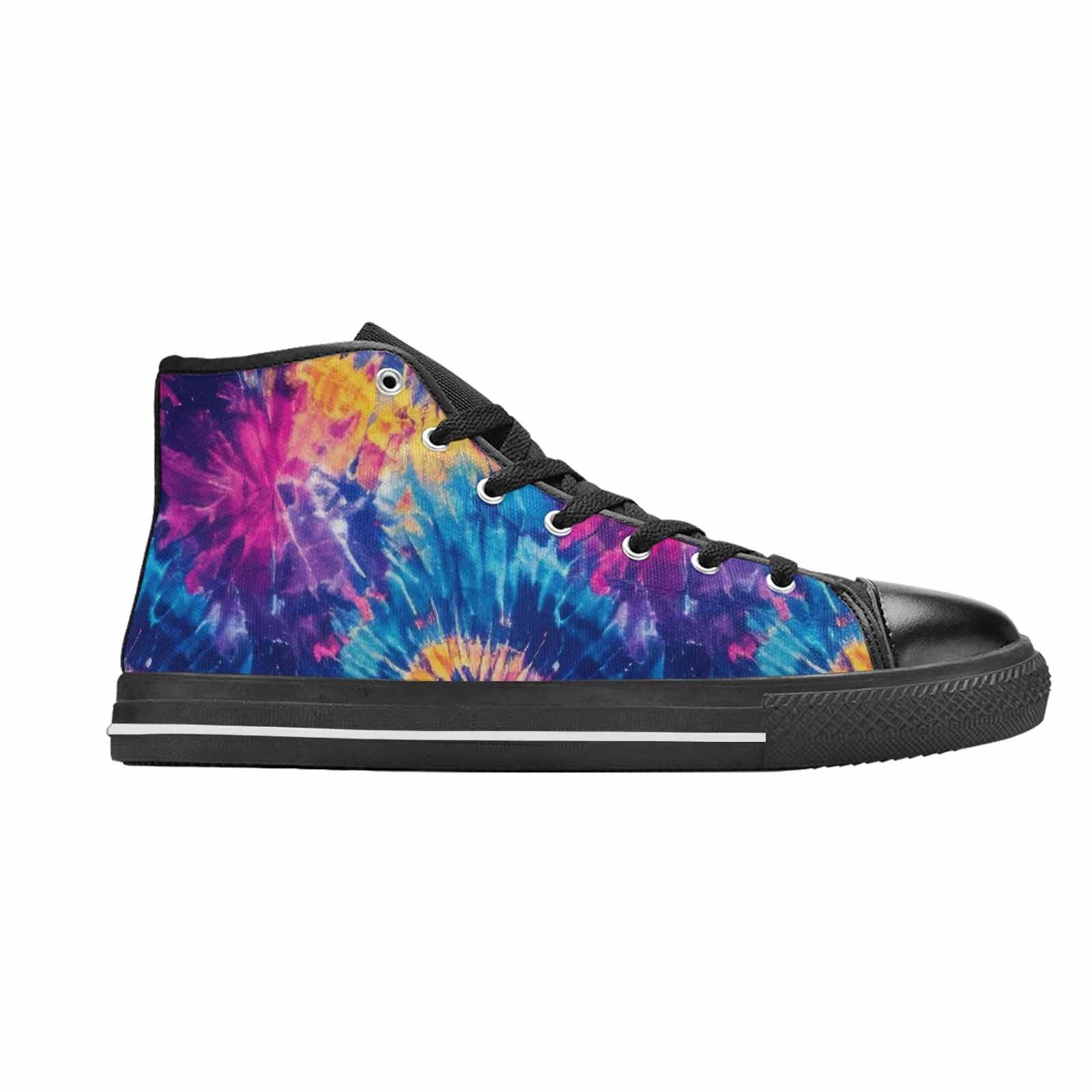 MEN'S Tie Dye Swirl High Top Canvas Grunge Sneakers