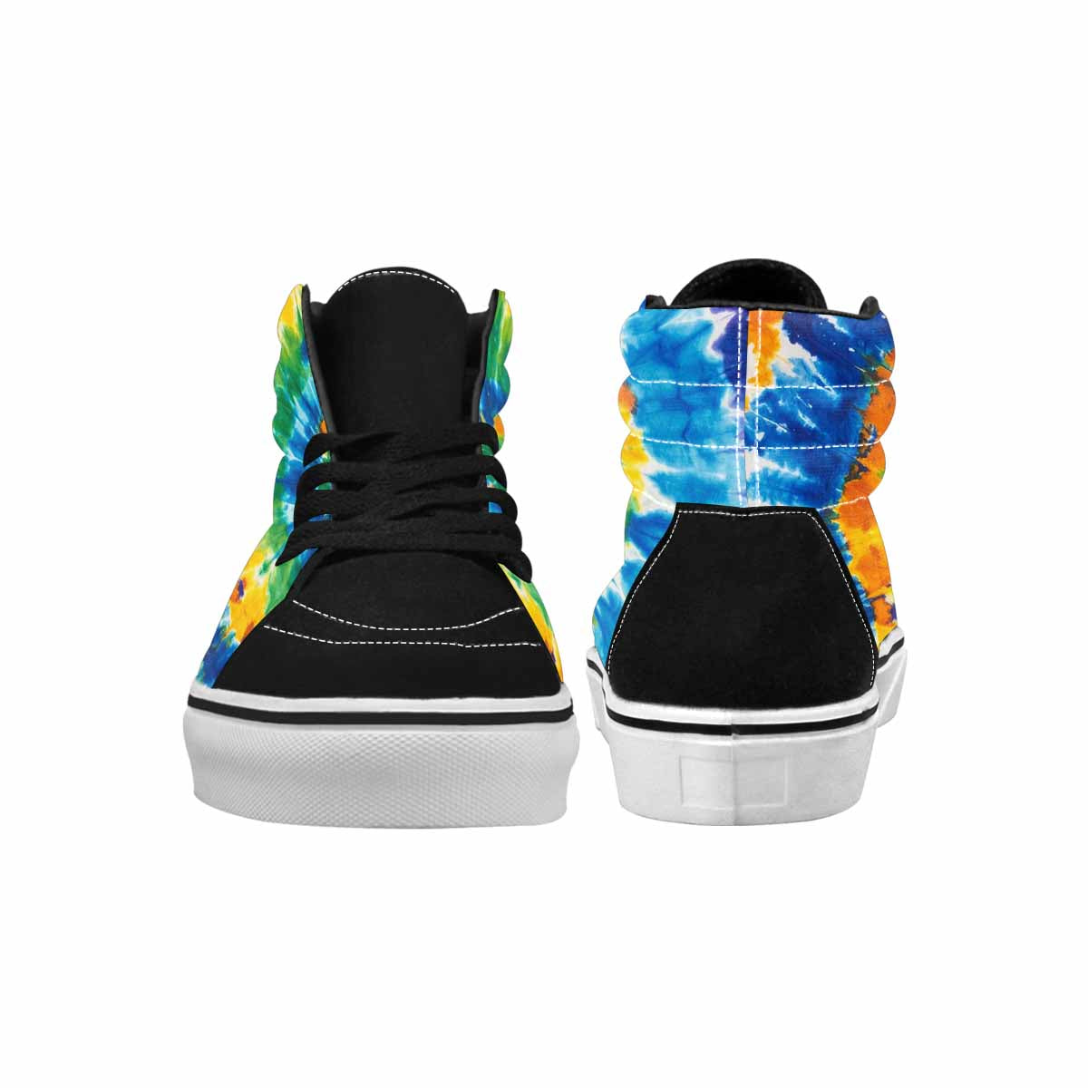WOMEN'S Tie Dye Color Twist High Top Canvas Vibrant Chaos Sneakers