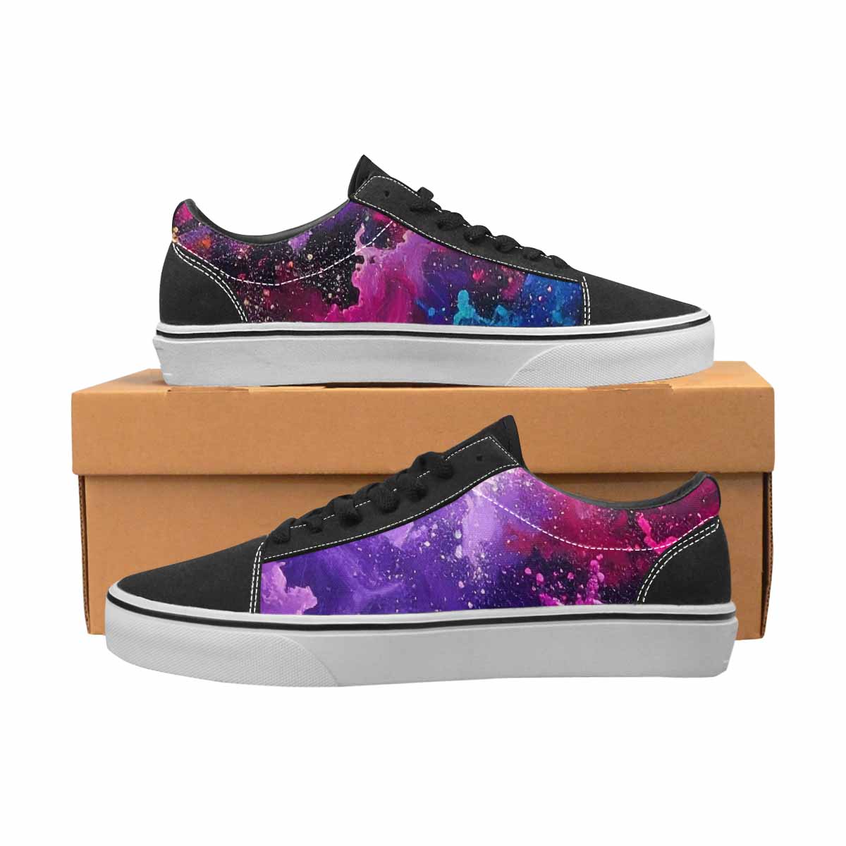 WOMEN'S Galaxy Nebula Galaxy Nebula Lace-Up Canvas Aesthetic Custom Shoes