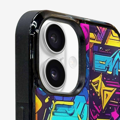 iPhone 16 Plus Case — 80s Retro Motif 80s Retro Motifs, Original Design Phone Case