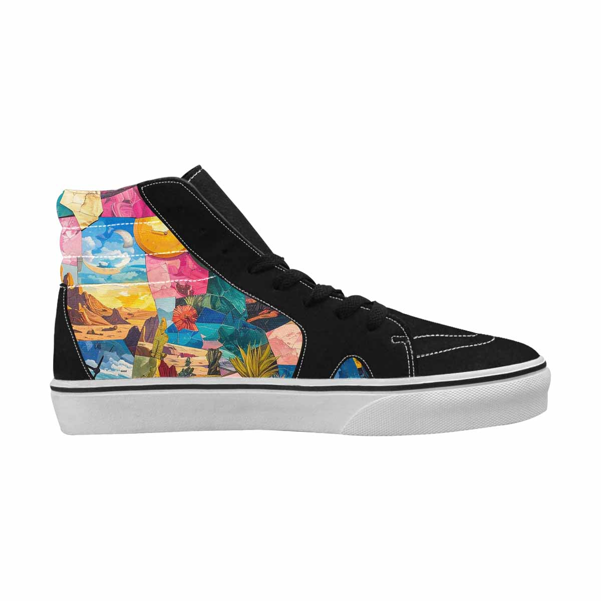 MEN'S Surreal Dream Fragment High Top Canvas Neon Fantasy Custom Shoes