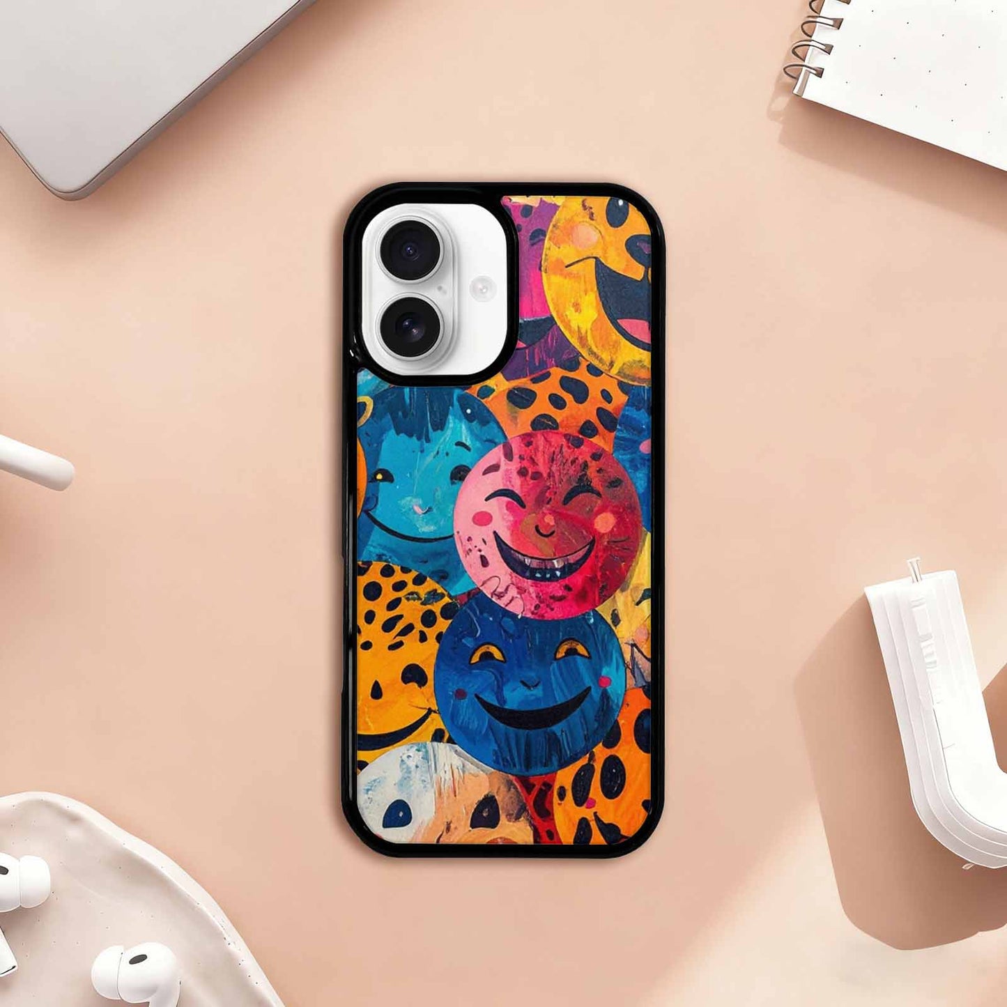 iPhone 17 Case — Smiley Faces Animal Printsmile Animal Print, Unique Phone Case Design