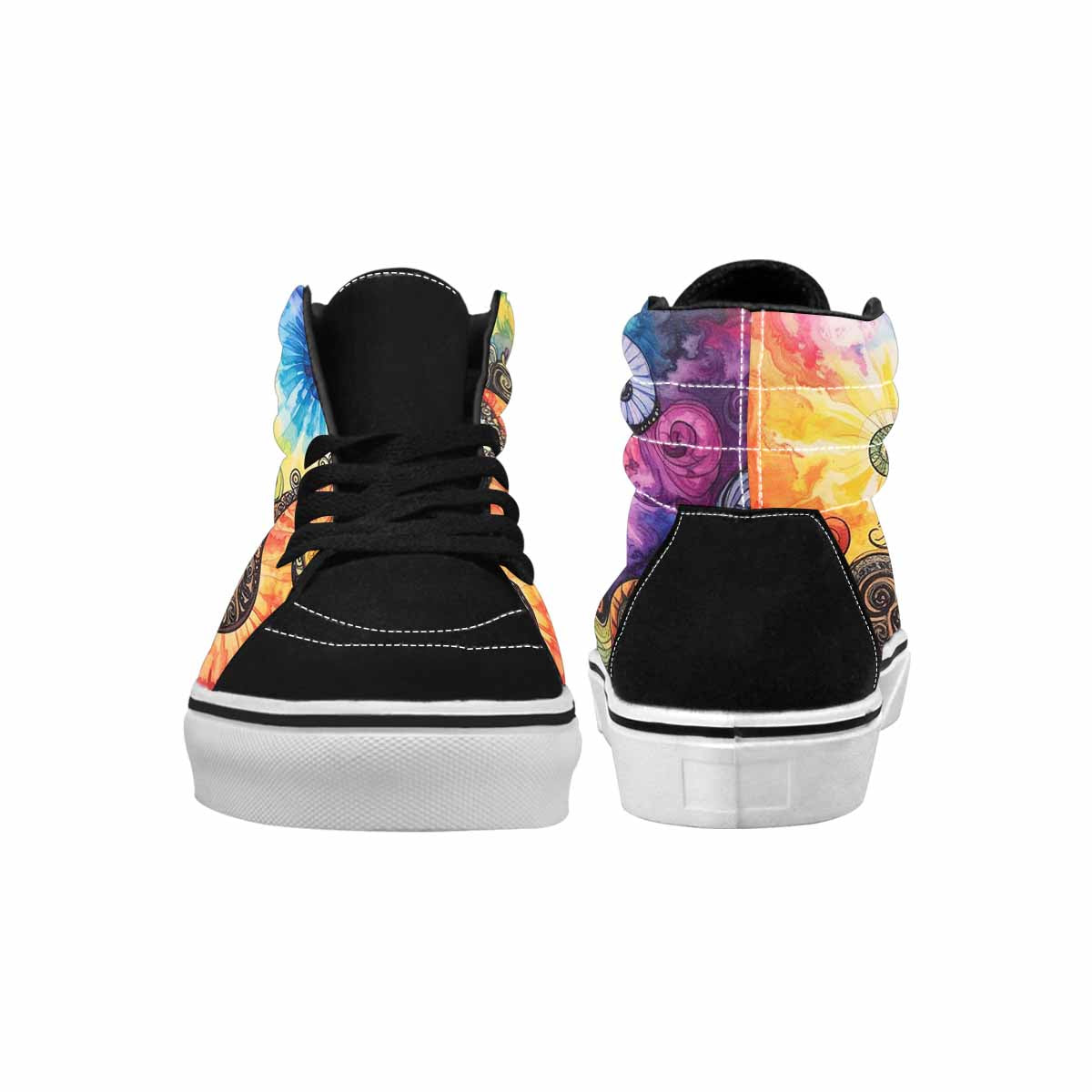 MEN'S Tie High Top Canvas Melting Art Sneakers