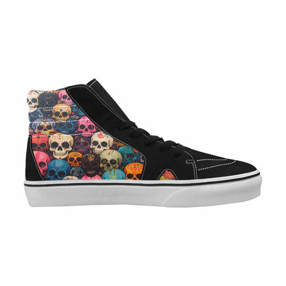 MEN'S Skulls (general) Skulls High Top Canvas Wallpaper Art Sneakers