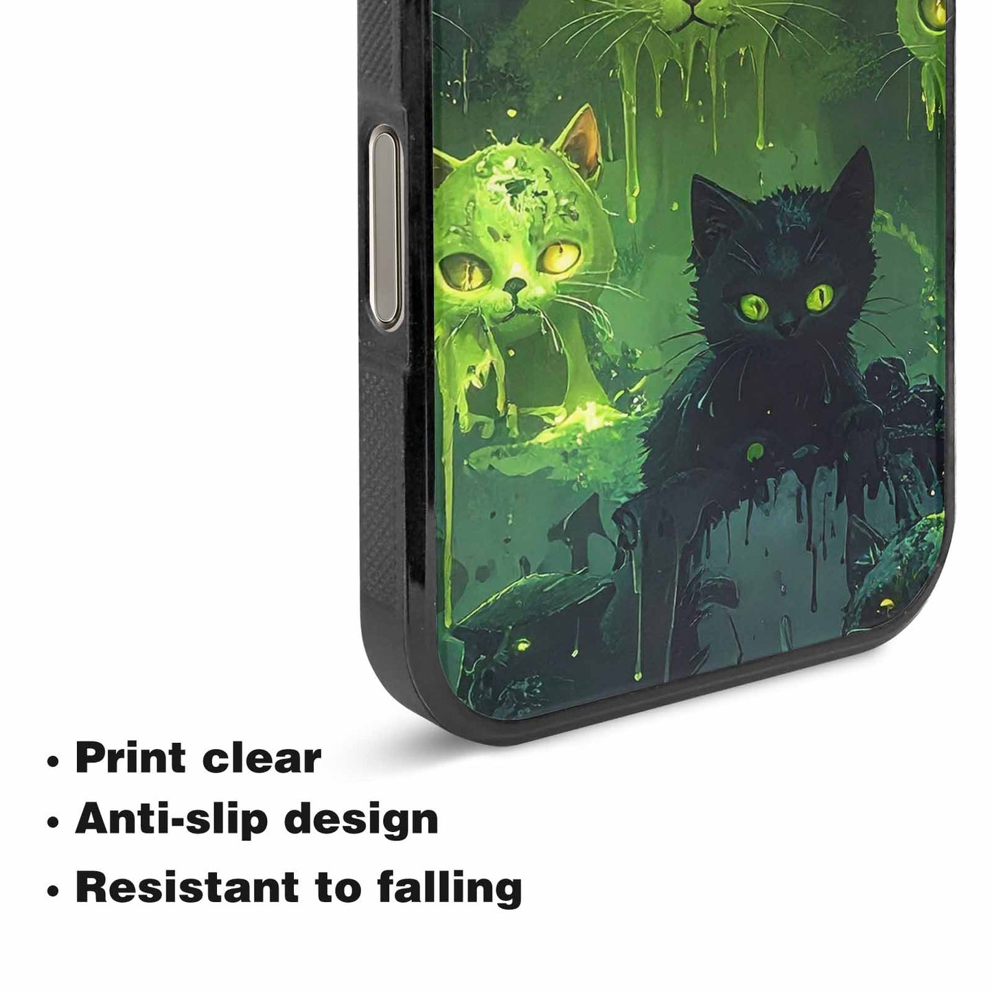 iPhone 16 Pro Case — Toxic Melting Skeleton Cats Small Toxic, Custom Designed Case Cover