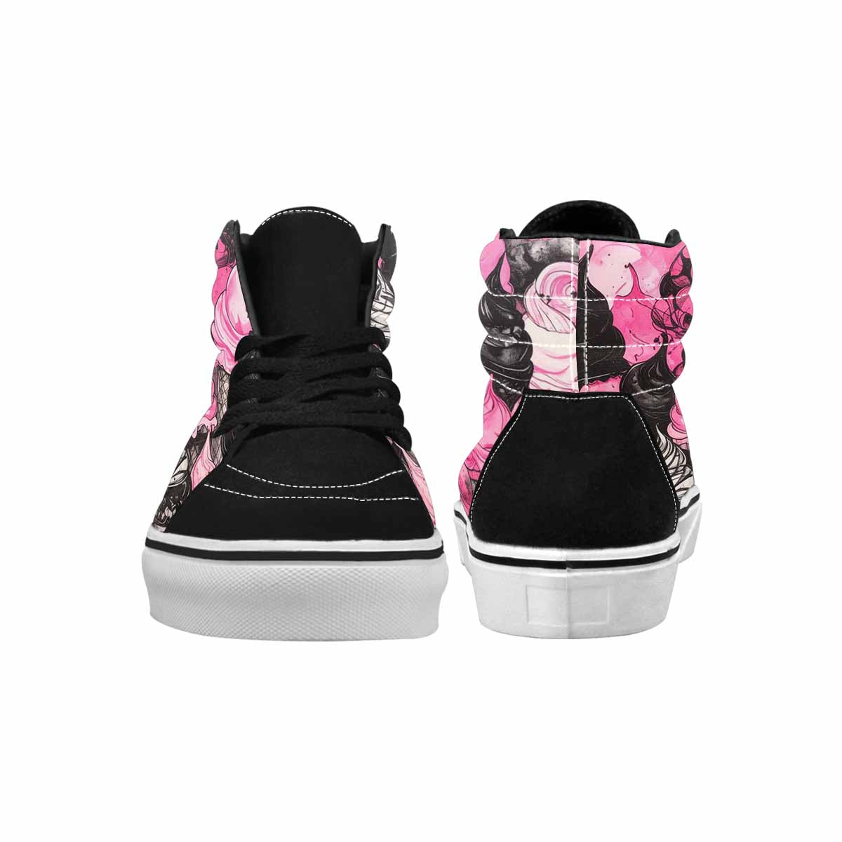 MEN'S Ice Cream Motif High Top Canvas Melting Art Custom Sneakers