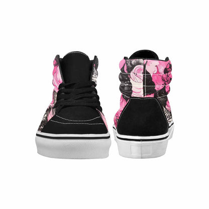 MEN'S Ice Cream Motif High Top Canvas Melting Art Custom Sneakers