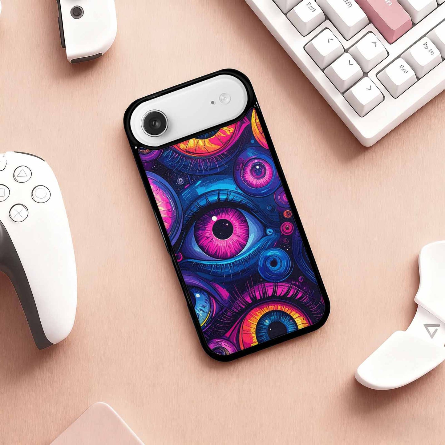 iPhone 17 Air Case — Seamless Tileable Pattern Of Overlapping Cartoon, Custom Print Case Cover