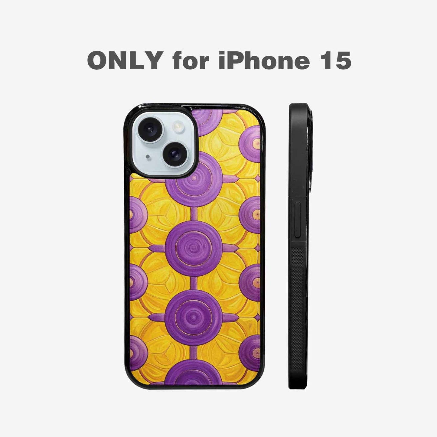 iPhone 15 Case — Intersex Flag Color Theme Small Rainbow, Unique Phone Case Design