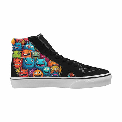 MEN'S Monsters (general) Cartoon Monst High Top Canvas Wallpaper Art Sneakers