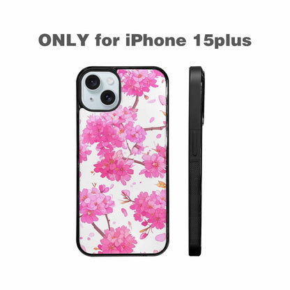 iPhone 15 Plus Case — Cherry Blossom Branch Cherry Blo, Custom Designed Case Cover
