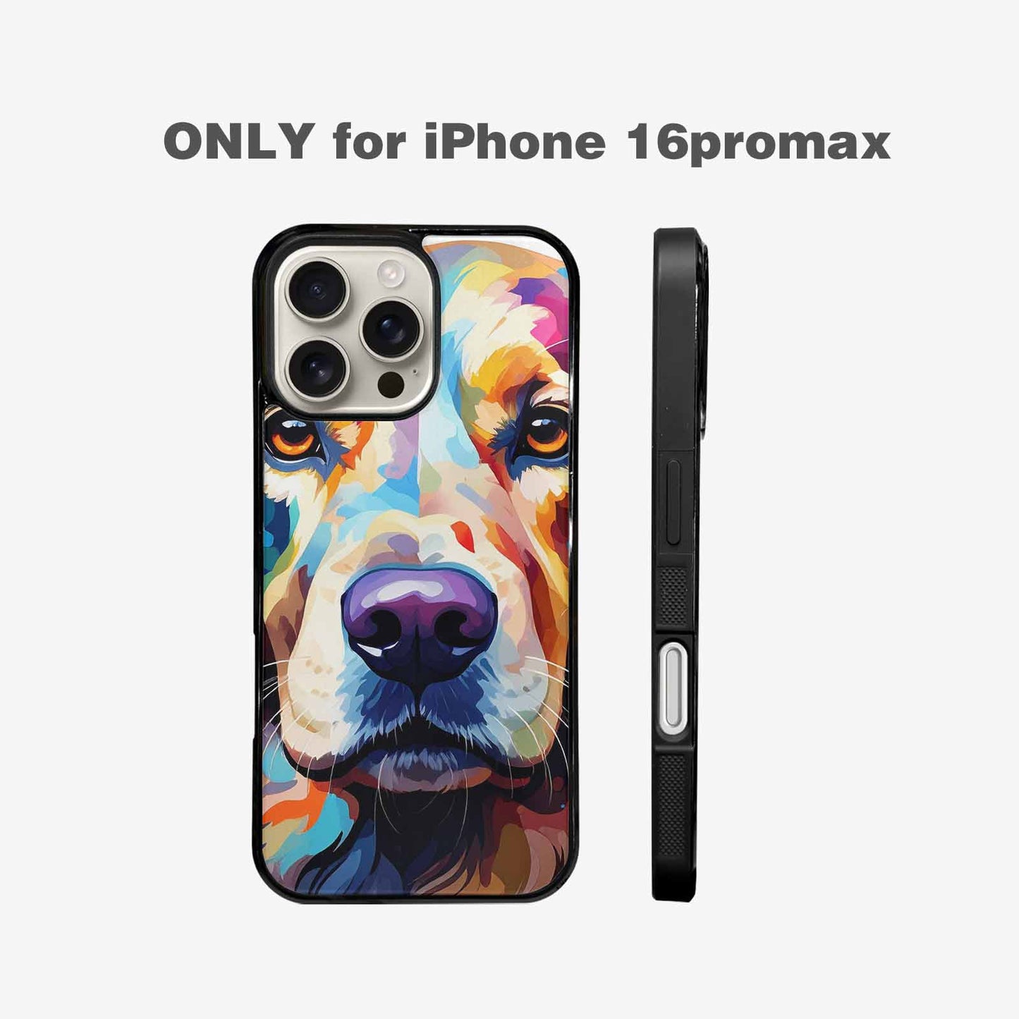 iPhone 16 Pro Max Case — Golden Retriever Watercolor Art Pattern, Original Design Phone Case