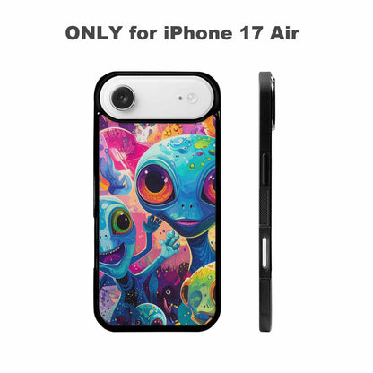 iPhone 17 Air Case — Cartoon Alien Characters Alien Scifi, Custom Art Phone Cover