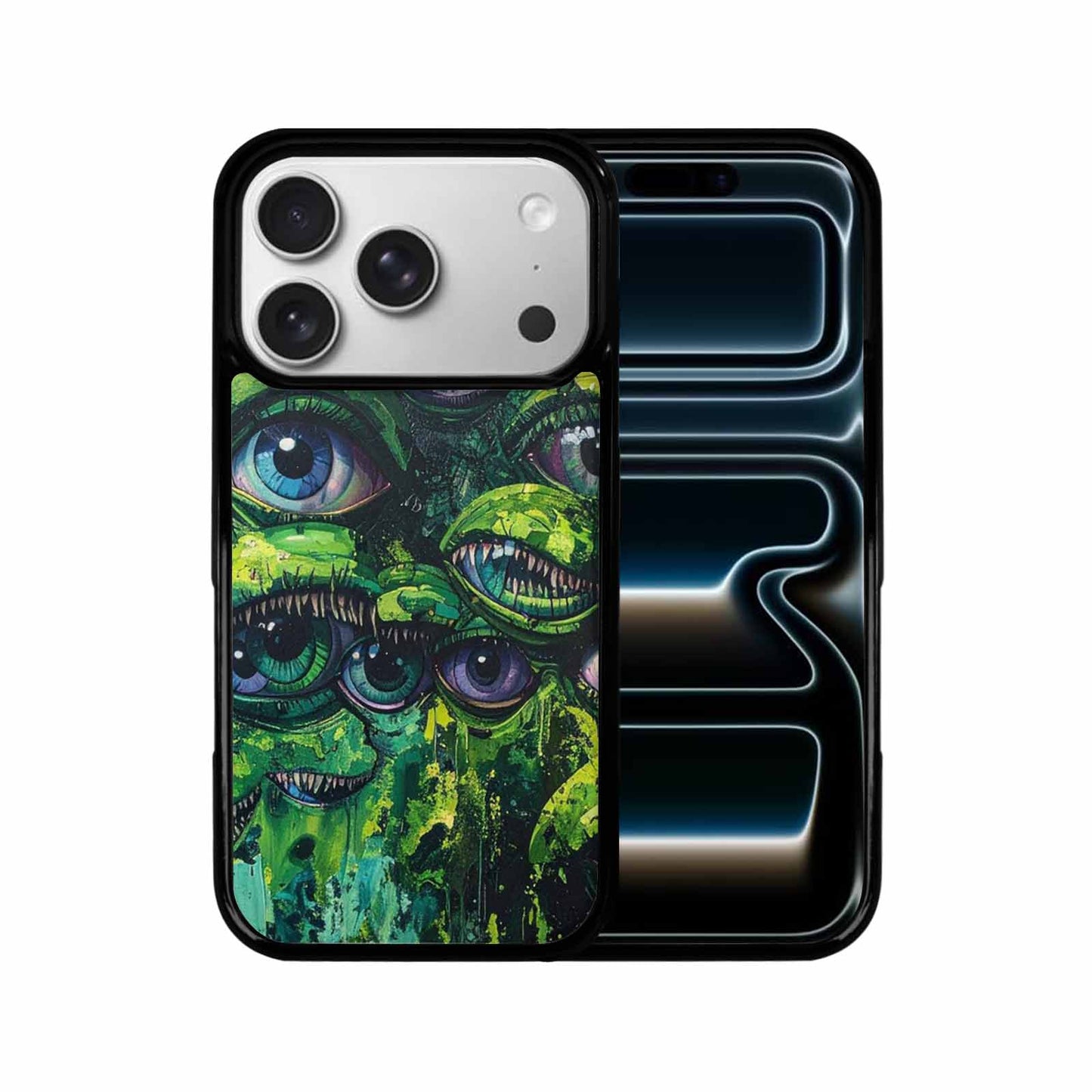 iPhone 17 Pro Case — Seamless Repeating Pattern Of Overlapping Cartoon, Custom Designed Case Cover