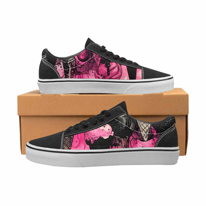 WOMEN'S Ice Cream Motif Lace-Up Canvas Y2K Custom Shoes