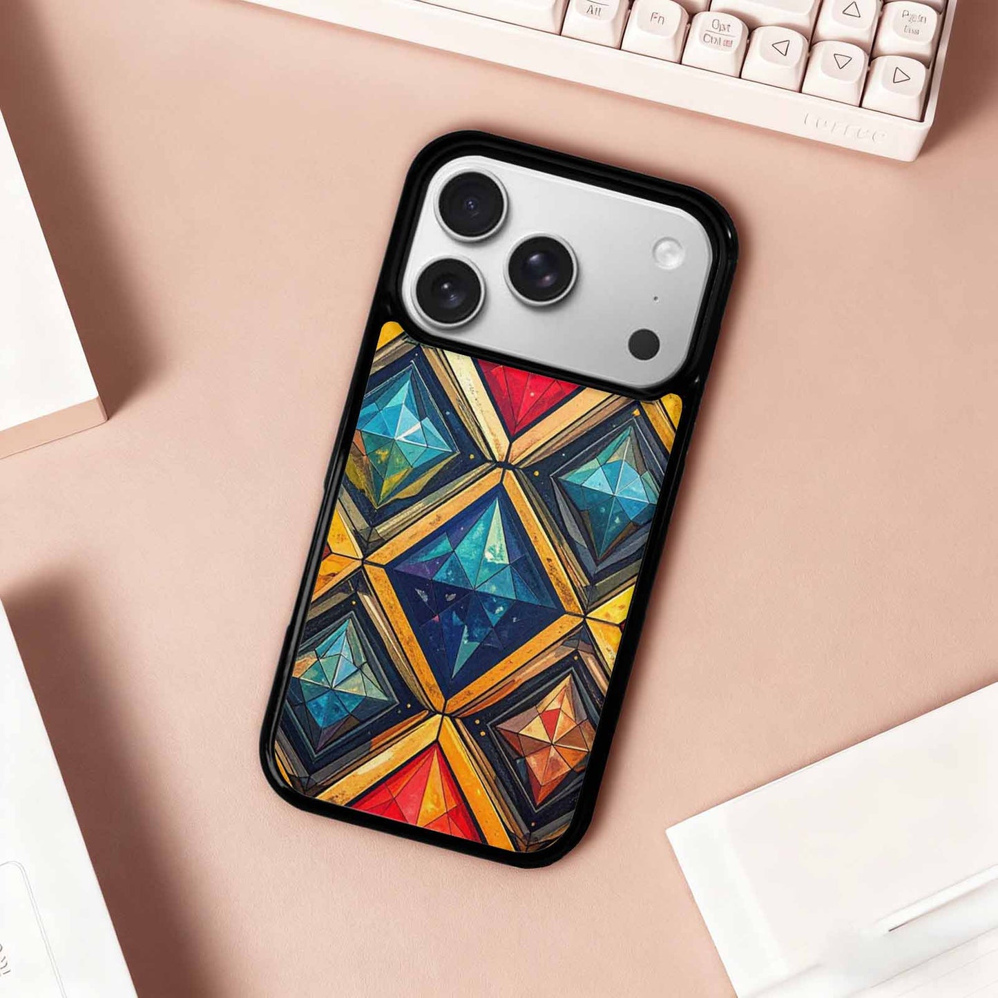 iPhone 17 Pro Case — Vintage Summer Diamond Retro Vintage, Custom Art Phone Cover