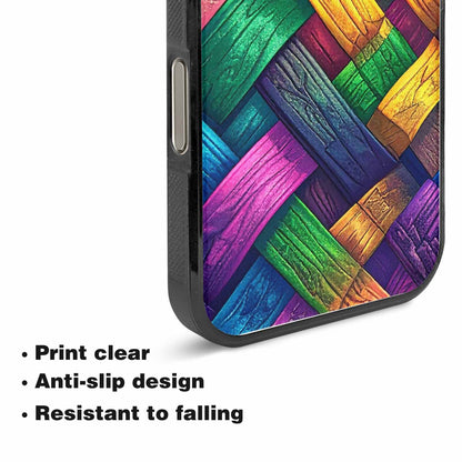 iPhone 15 Pro Max Case — Polysexual Flag Color Theme Small Rainbow, Custom Print Case Cover