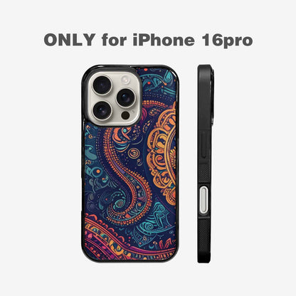 iPhone 16 Pro Case — Paisley Mandala, Custom Designed Case Cover