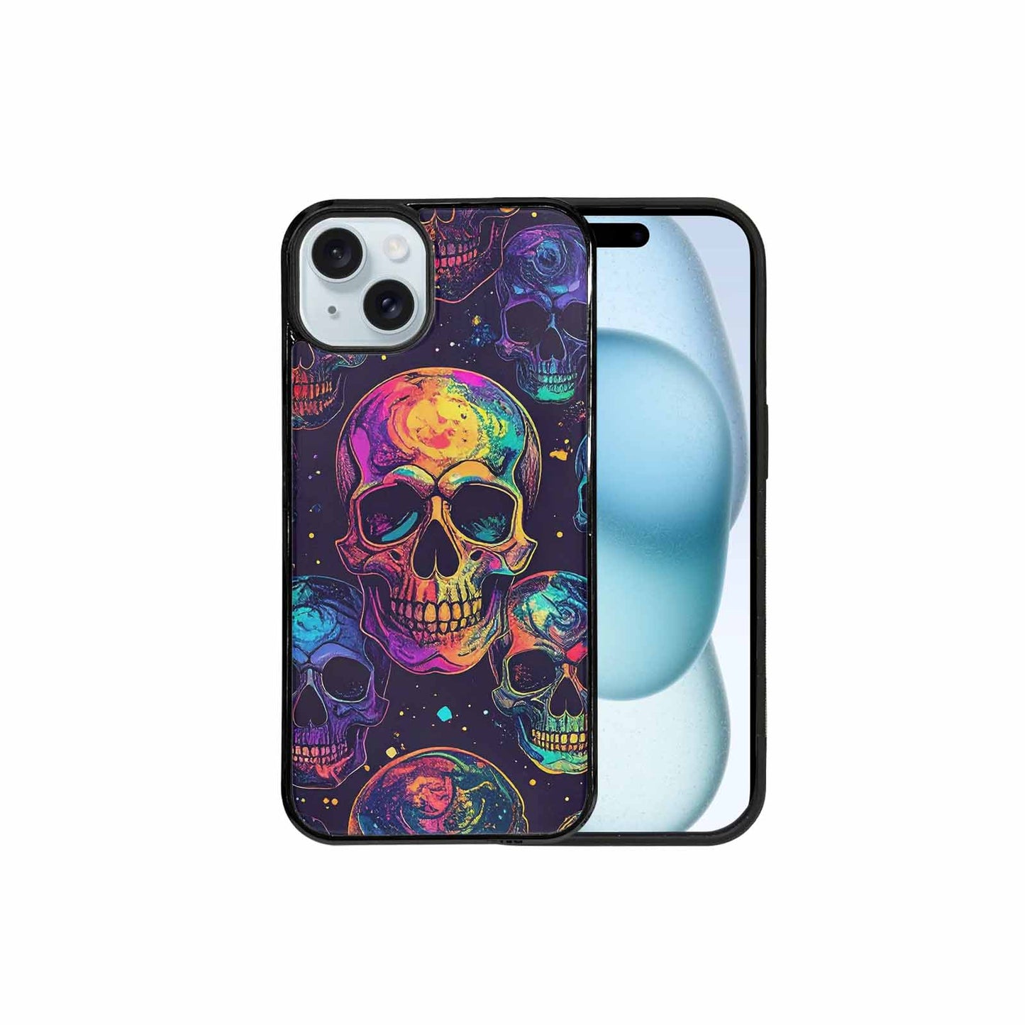 iPhone 15 Plus Case — Galaxy Skulls, Custom Made Phone Cover