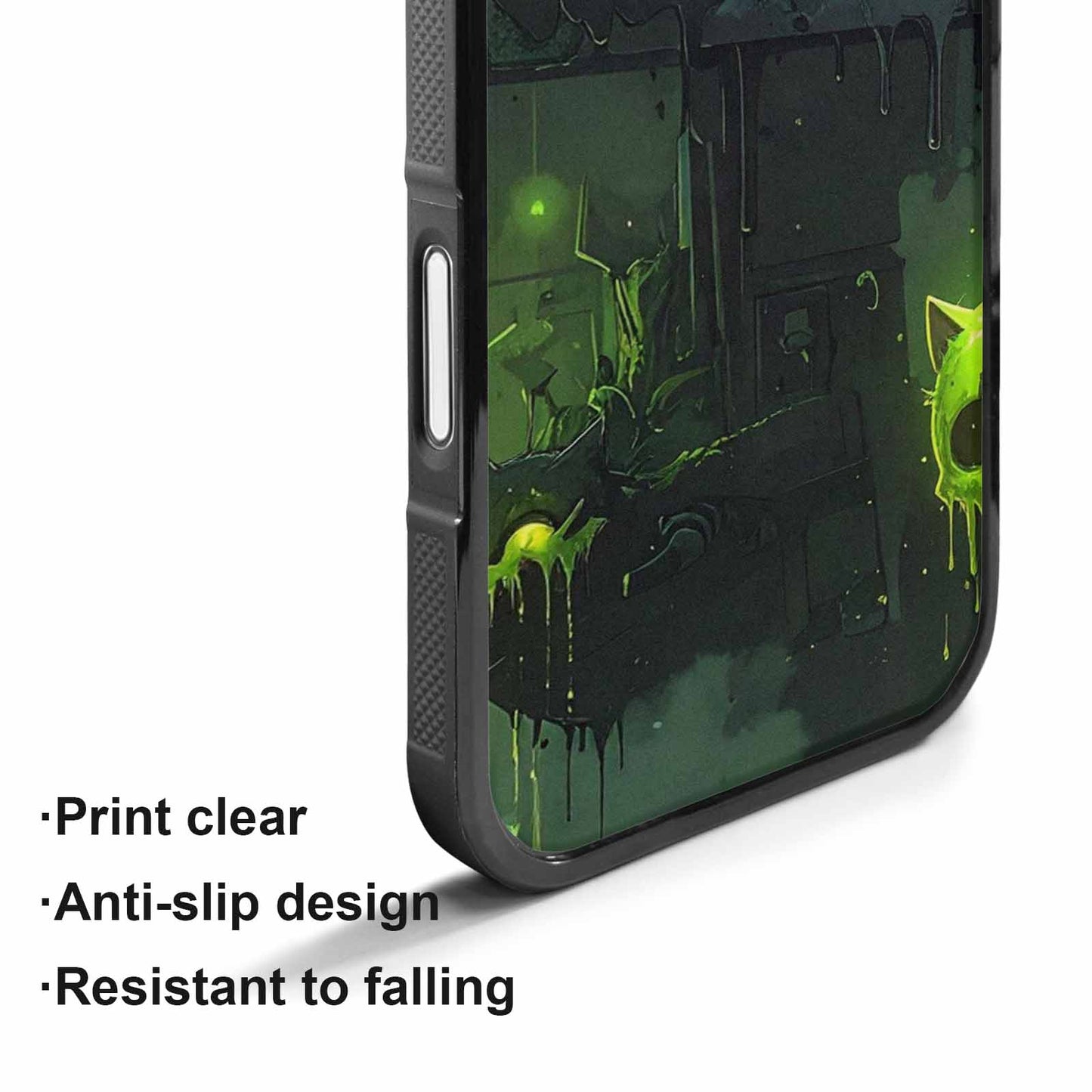 iPhone 17 Case — Toxic Melting Skeleton Cats Original Art, Custom Art Phone Cover