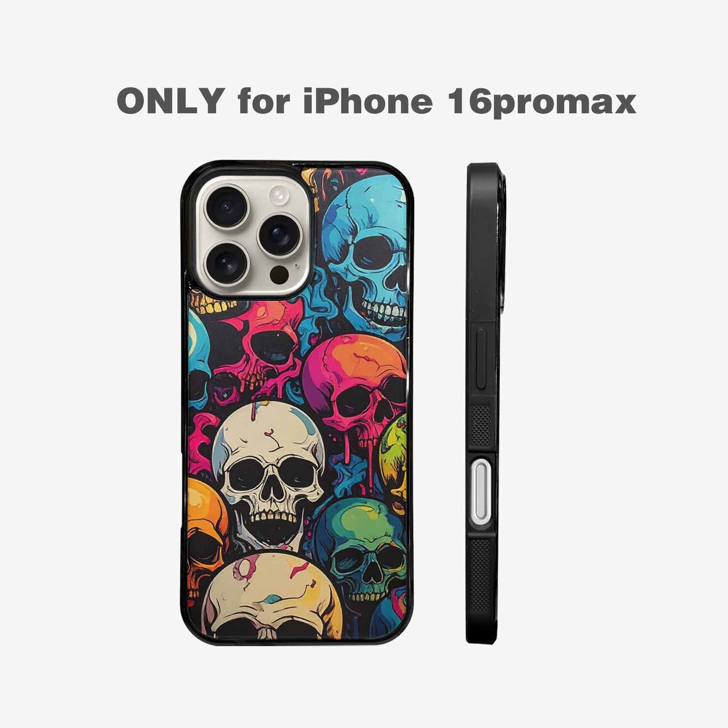 iPhone 16 Pro Max Case — 1000s Of Skulls Digital Camo Drip, Unique Phone Case Design