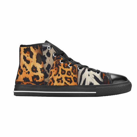 MEN'S Animal Print High Top Canvas Neon Fantasy Custom Sneakers