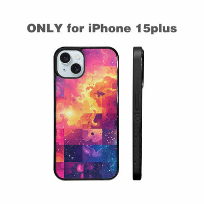 iPhone 15 Plus Case — Cosmic Creature And Object Mashup Pattern, Personalized Phone Case