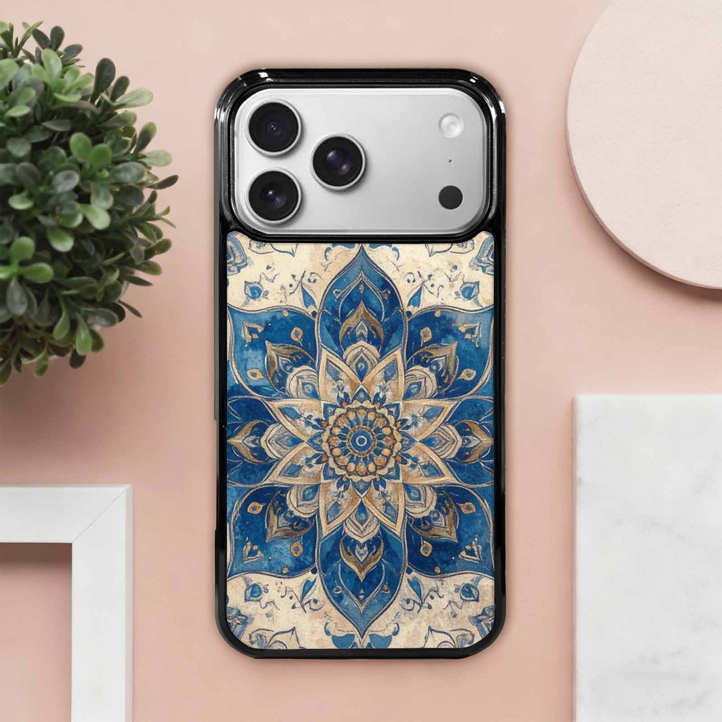 iPhone 17 Pro Max Case — Small Mandala Pattern, Randomly Floral, Custom Printed Phone Case