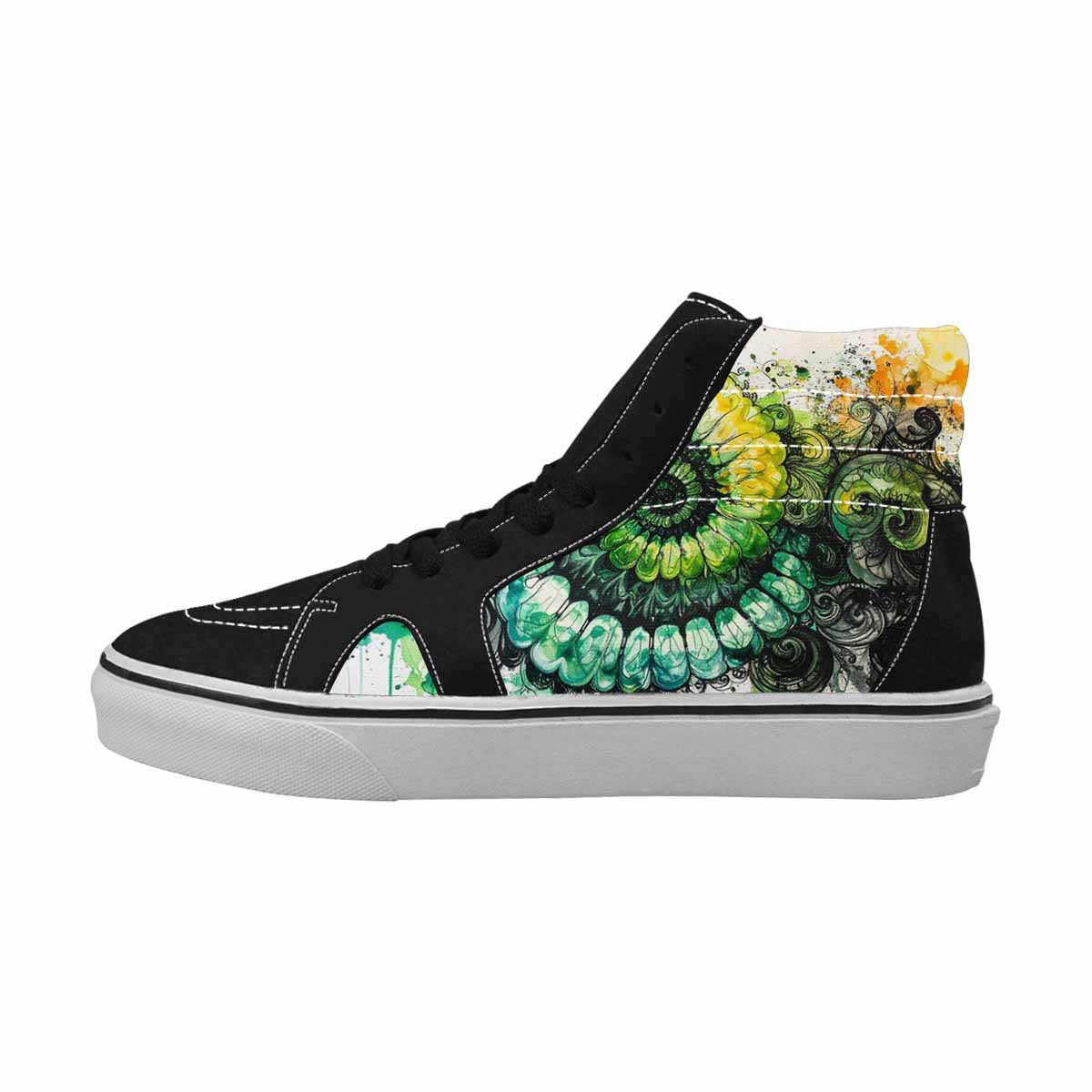 MEN'S Tie High Top Canvas Melting Art Custom Sneakers