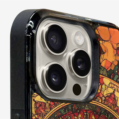 iPhone 16 Pro Max Case — Mandala Lions Art Seamless Pattern Vibrant, Custom Printed Phone Case