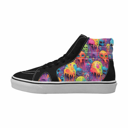 MEN'S Aliens  Tie Dye High Top Canvas Cottagecore Sneakers