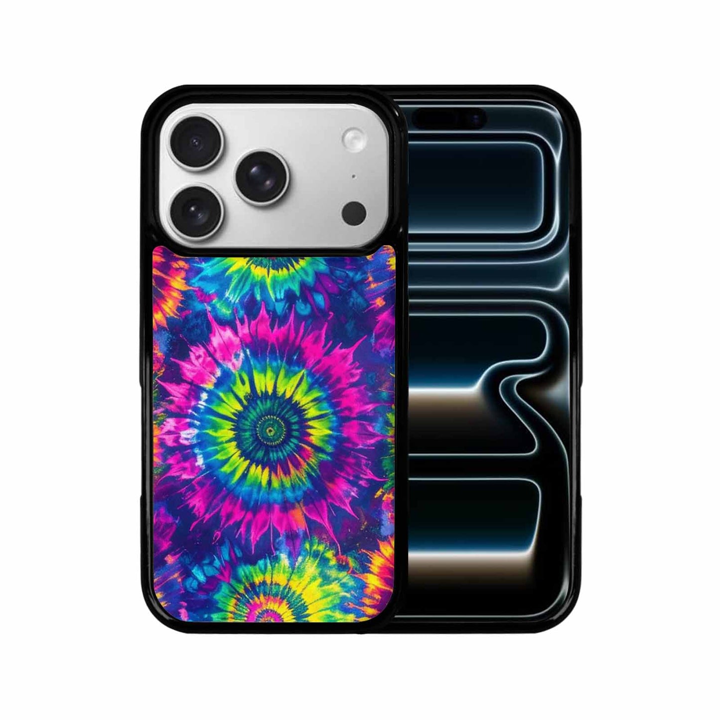 iPhone 17 Pro Case — Tie Dye Neon Acid Blended Tie, Personalized Phone Case