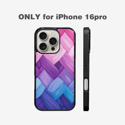 iPhone 16 Pro Case — Bisexual Flag Color Theme Small Rainbow, Custom Phone Case