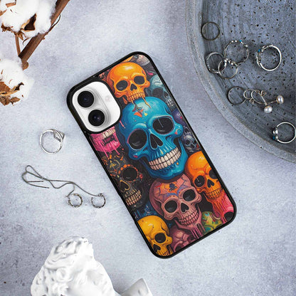 iPhone 16 Plus Case — Skulls General Skulls Pattern, Custom Printed Phone Case