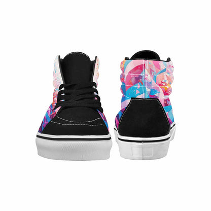 MEN'S Transgender Pride Flag High Top Canvas Wallpaper Art Custom Sneakers