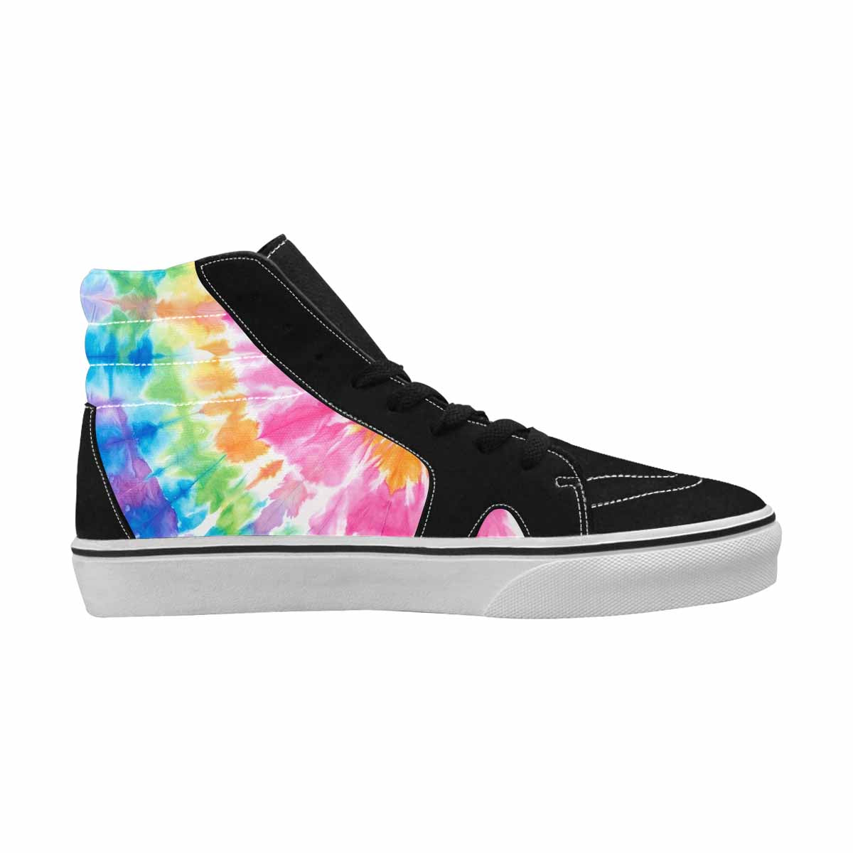 WOMEN'S Tie Dye Rainbow Twist High Top Canvas Cottagecore Sneakers
