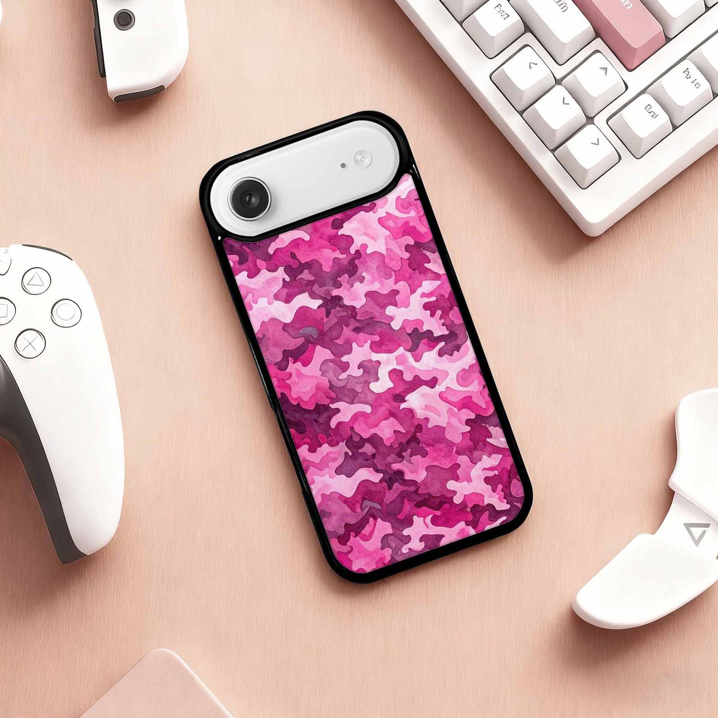 iPhone 17 Air Case — Small Military Camouflage Blotch Pattern Camo, Personalized Phone Case