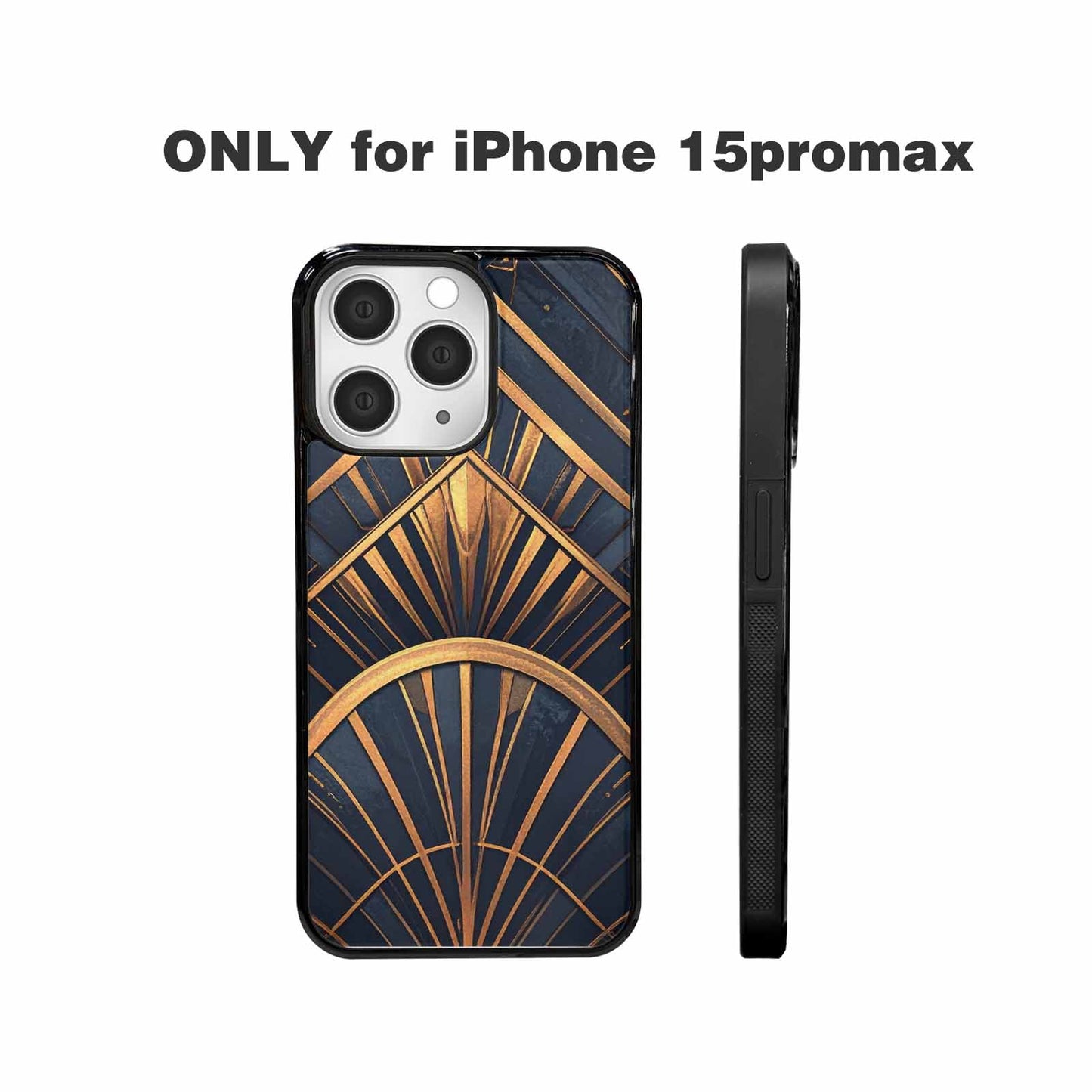 iPhone 15 Pro Max Case — Art Deco Illustration Pattern, Customized Protective Case