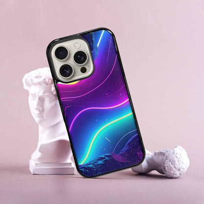 iPhone 16 Pro Case — 1980s Neon Cartoon Art Pattern, Custom Phone Case