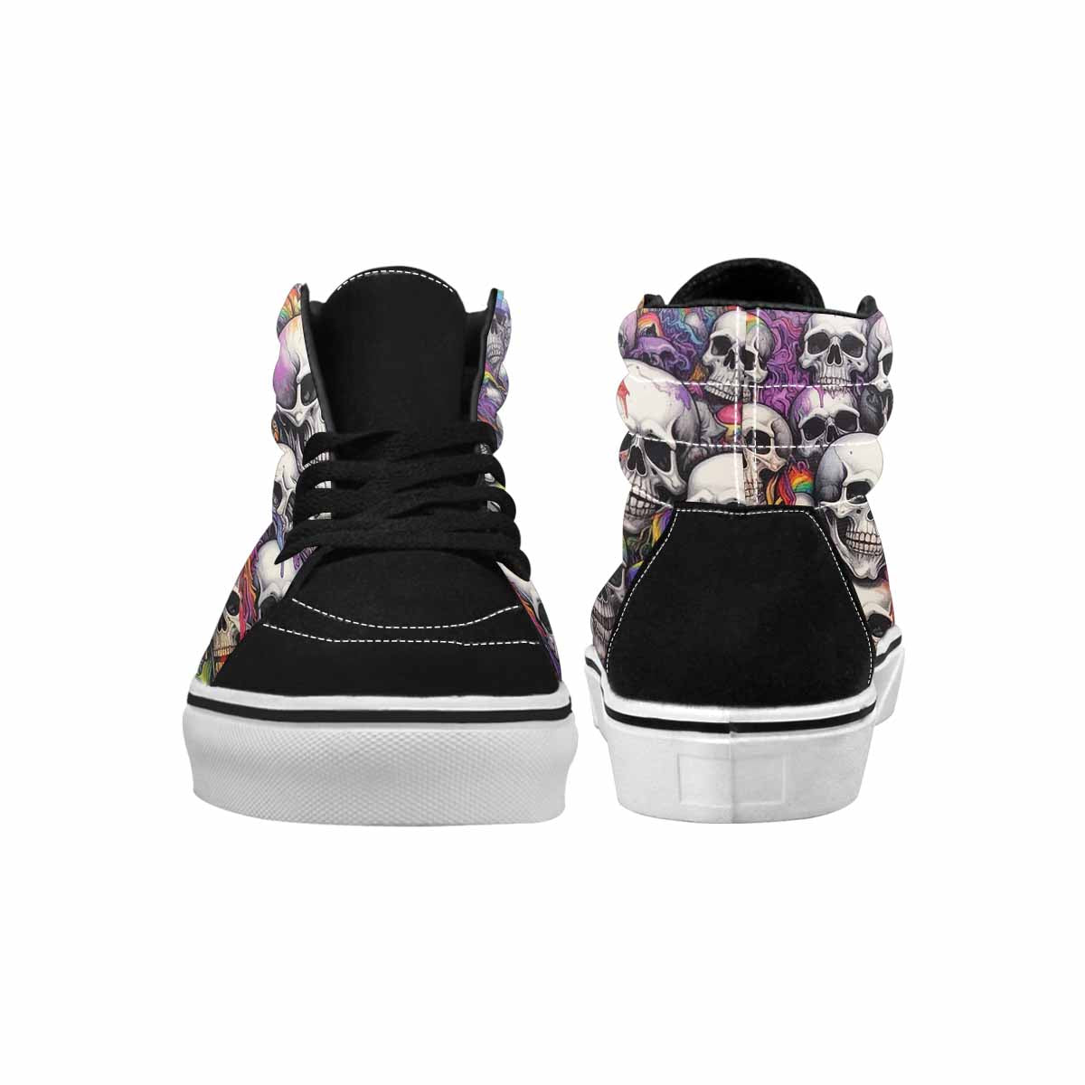 MEN'S Rainbow From Skull S High Top Canvas Vivid Sneakers