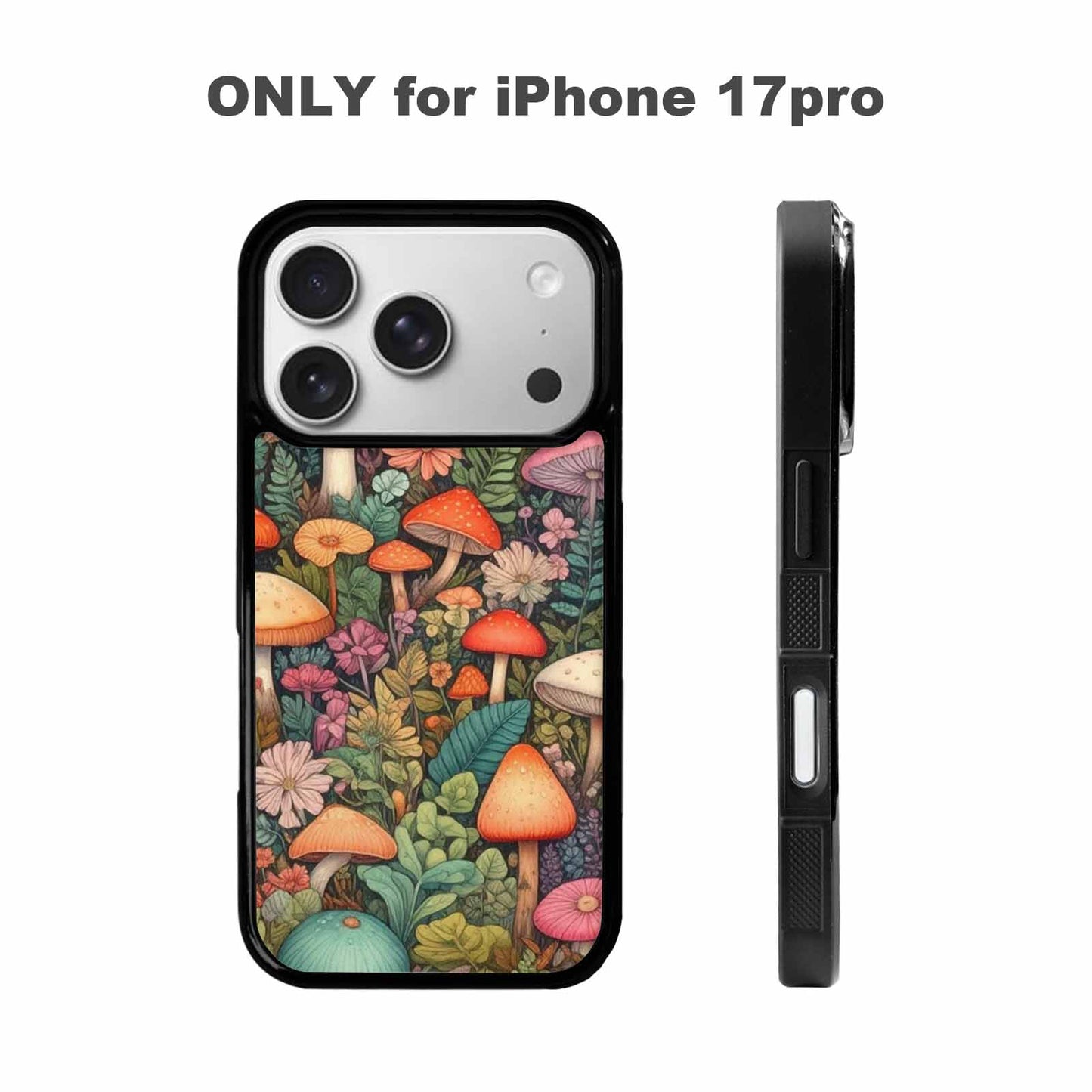 iPhone 17 Pro Case — Mushrooms Botanicalmushrooms P Qwd Floral, Custom Made Phone Cover