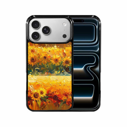 iPhone 17 Pro Max Case — Impressionist Sunflower Brushstroke Pattern Floral, Custom Printed Phone Case