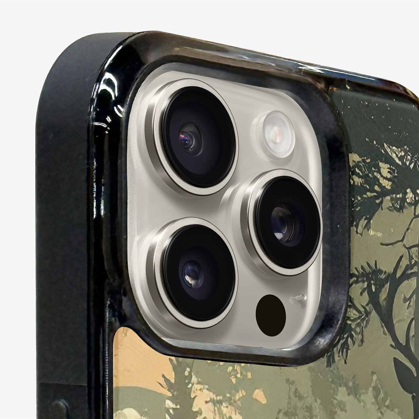 iPhone 15 Pro Max Case — Hunting Camouflage Pattern With Deer And, Original Design Phone Case