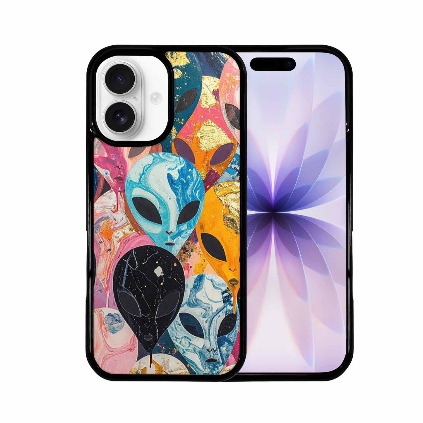 iPhone 17 Case — Aliens Marblealiens Pattern Alien Scifi, Custom Art Phone Cover