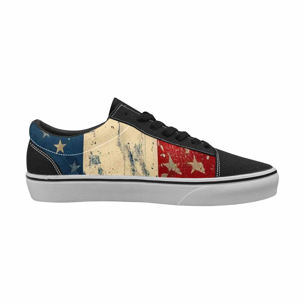 MEN'S American Flag Stars Canvas Lace-Up Vibrant Chaos Shoes