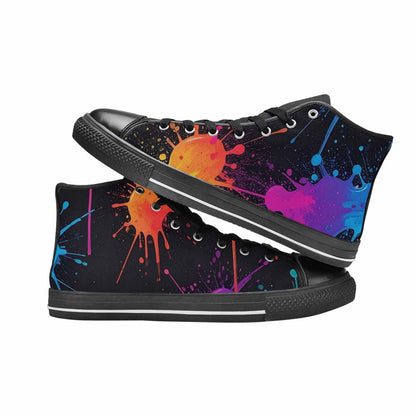 MEN'S Paint Splatter High Top Canvas Dreamcore Custom Sneakers