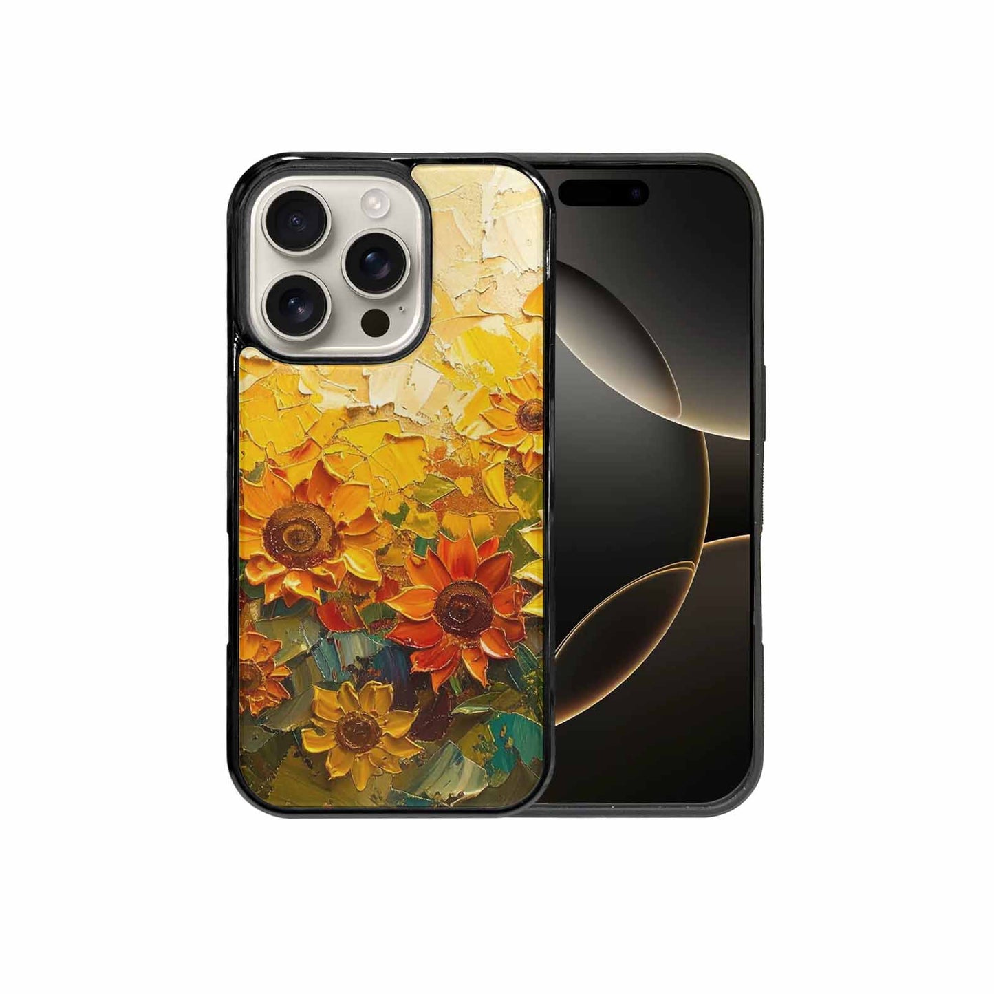 iPhone 16 Pro Case — Impressionist Sunflower Brushstroke Pattern Hundreds Of, Unique Phone Case Design