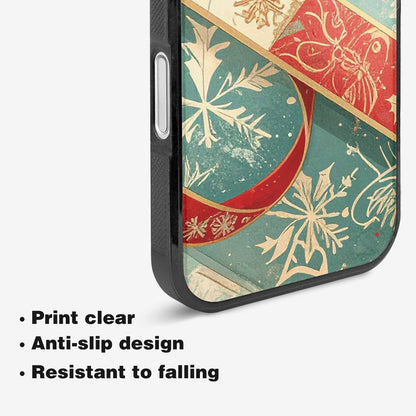 iPhone 16 Plus Case — Christmas Wrapping Paper Pattern Art Wallpaper, Custom Print Case Cover